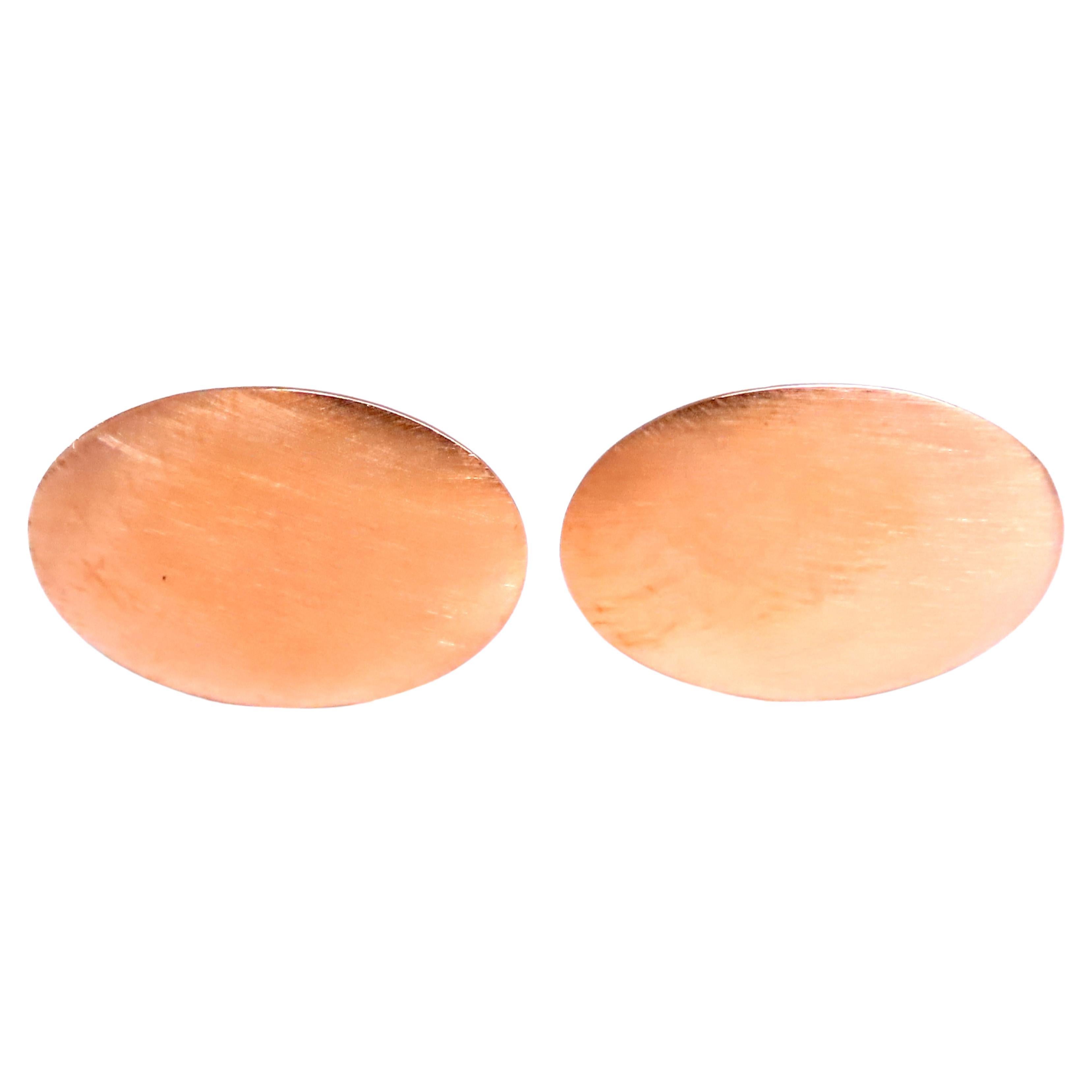 Manschettenknöpfe aus Satin im ovalen Siegelstil 12476