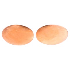 Gemelos ovalados satinados estilo sello 12476