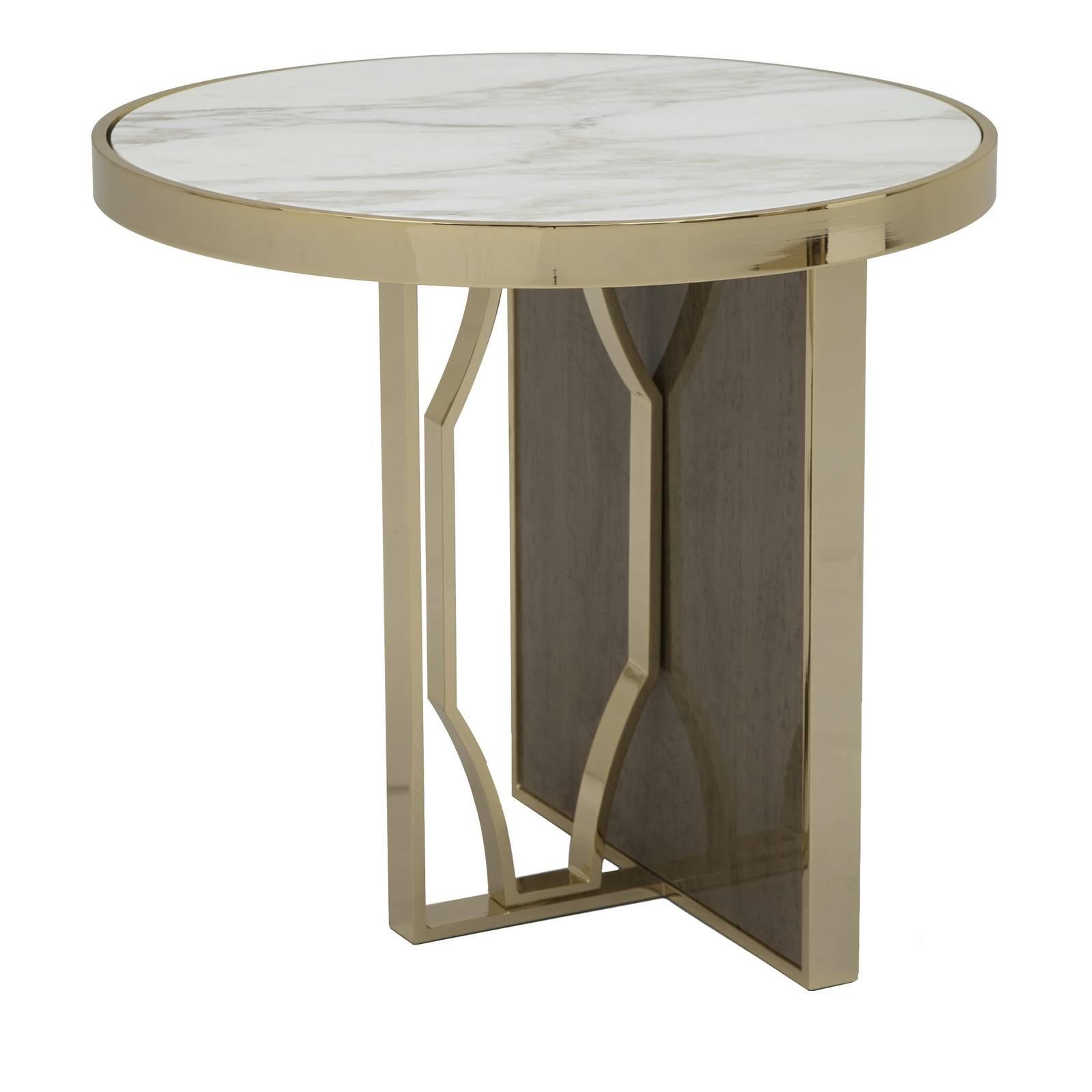 Satin Round Maple Side Table