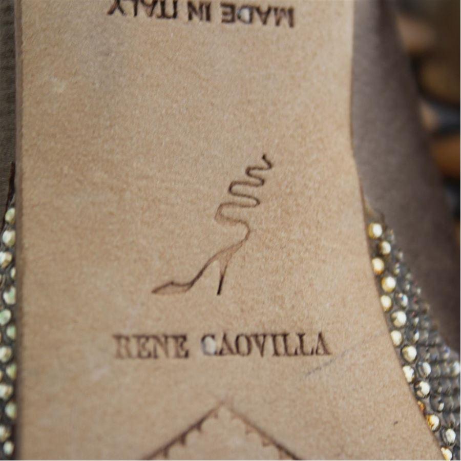 René Caovilla Satin sandal size 38 1/2 In Excellent Condition For Sale In Gazzaniga (BG), IT