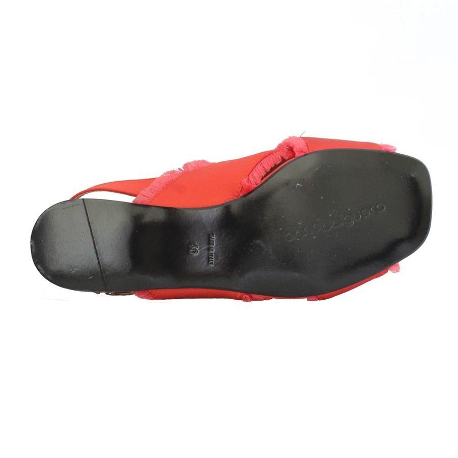 Anna Baiguera Satin sandal size 40 In Excellent Condition For Sale In Gazzaniga (BG), IT