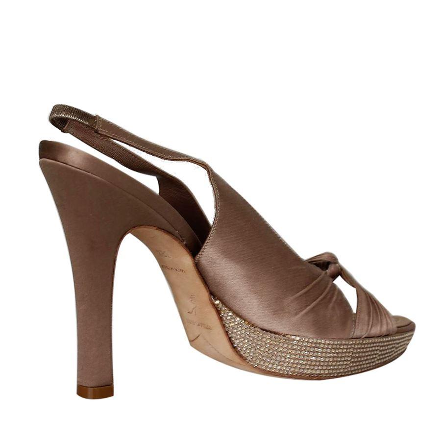Women's René Caovilla Satin sandal size 38 1/2 For Sale