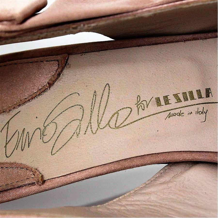 Le Silla Satin sandal size 38 In Excellent Condition For Sale In Gazzaniga (BG), IT
