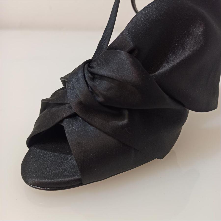 Black Schutz Satin sandals size 39 For Sale