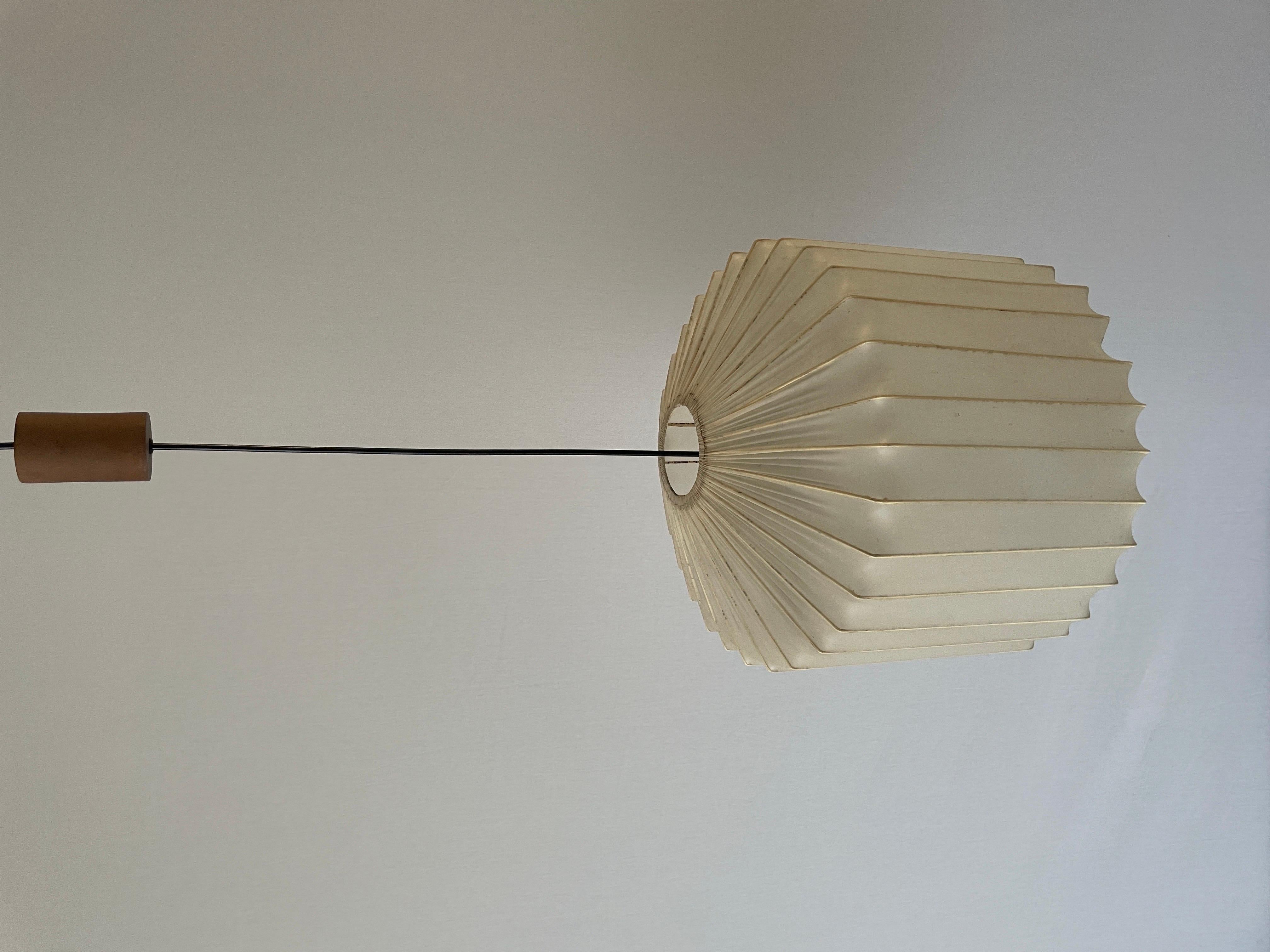 Satin Silk Fabric Ceiling Lamp in Cocoon Shape, 1960s, Italy For Sale 2