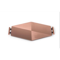 Hexagon Brushed and Polished Copper ''Satin'' Tray by Mingardo