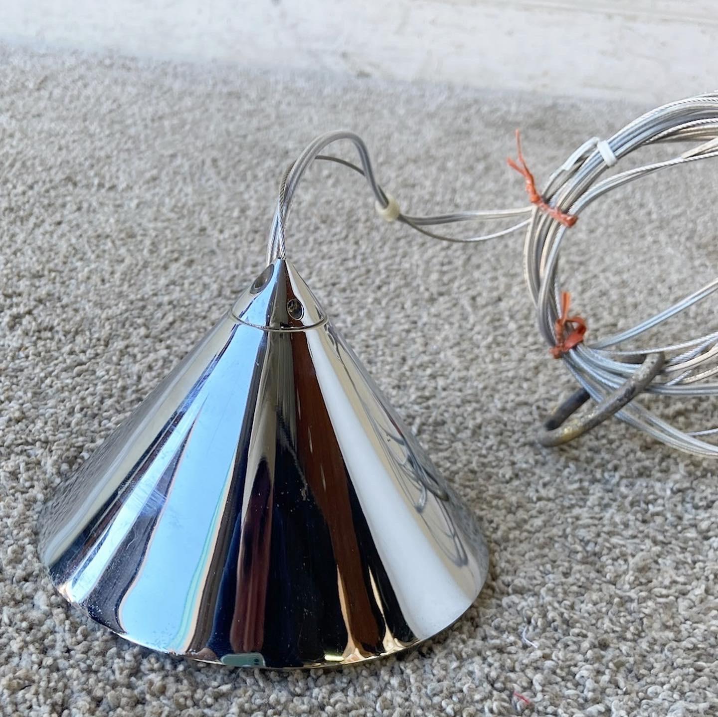 Lampada a sospensione in vetro bianco satinato di Leucos in vendita 3