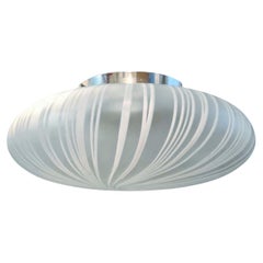 Satin White Murano Flush Mount