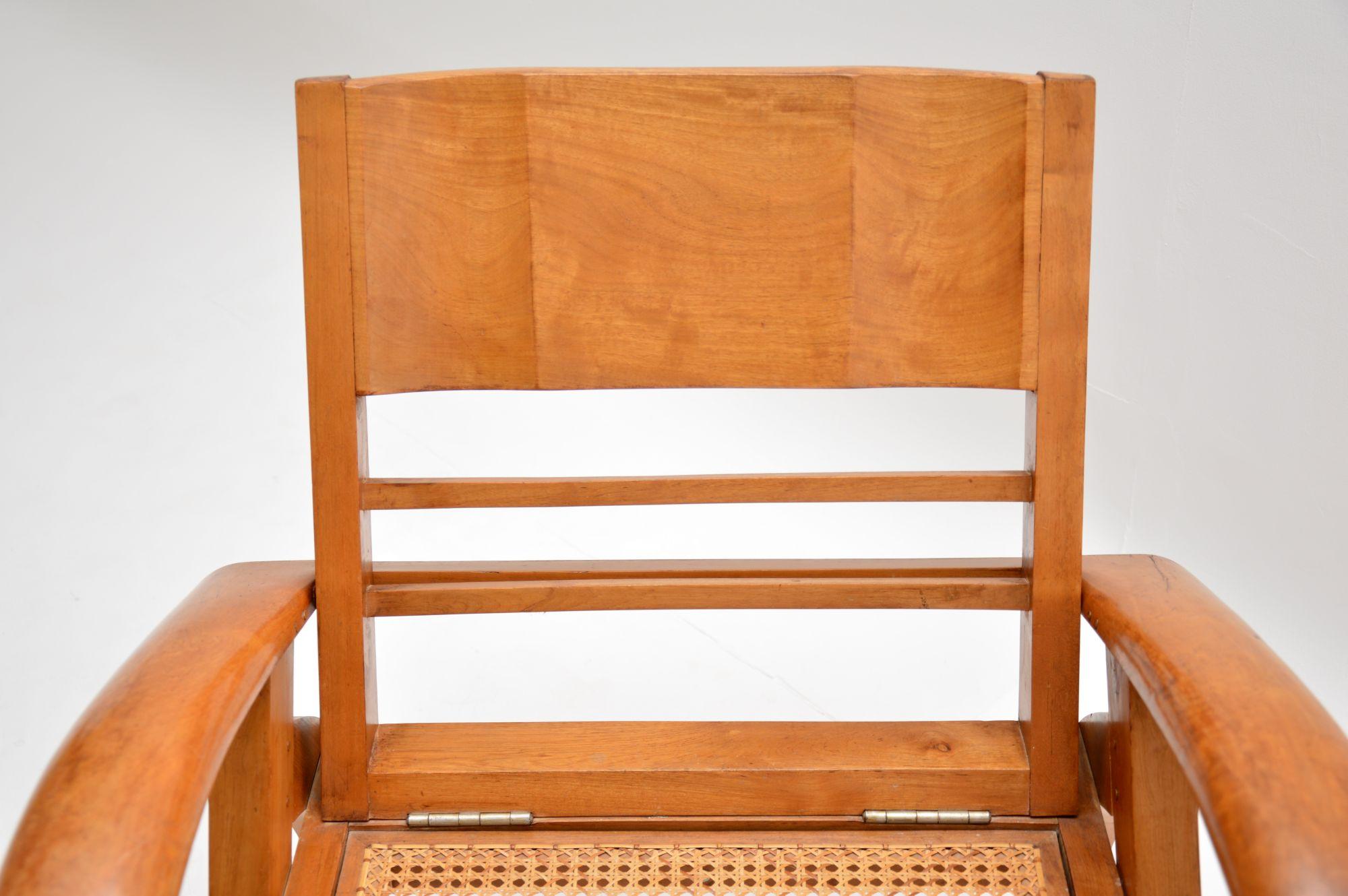 Satin Wood and Cane Vintage Satin Wood Armchair 1