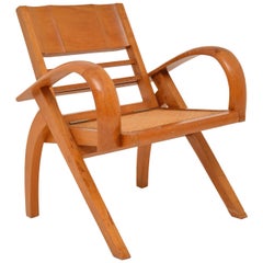 Satin Wood and Cane Vintage Satin Wood Armchair