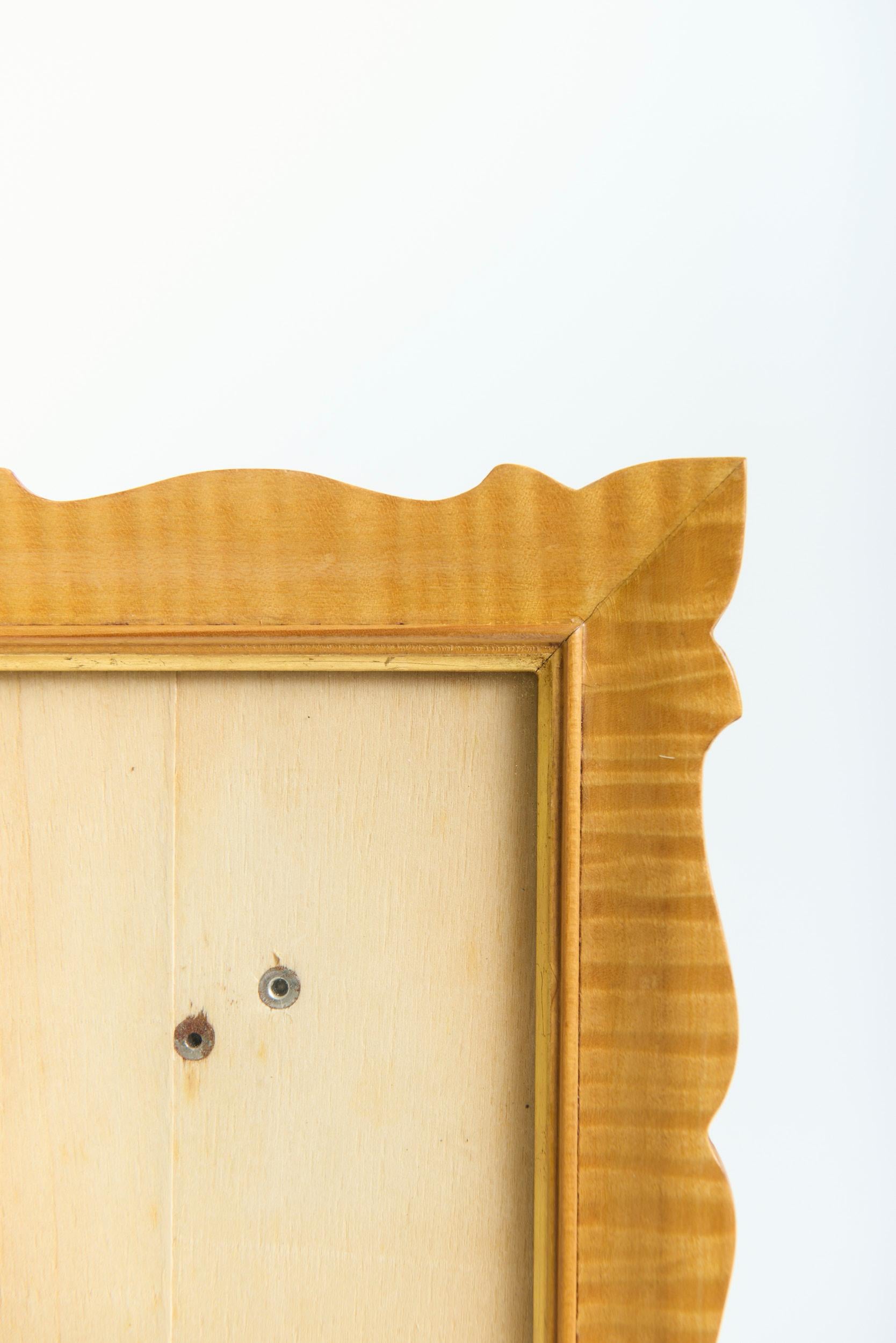 Marco de fotos de madera satinada principios del siglo XX