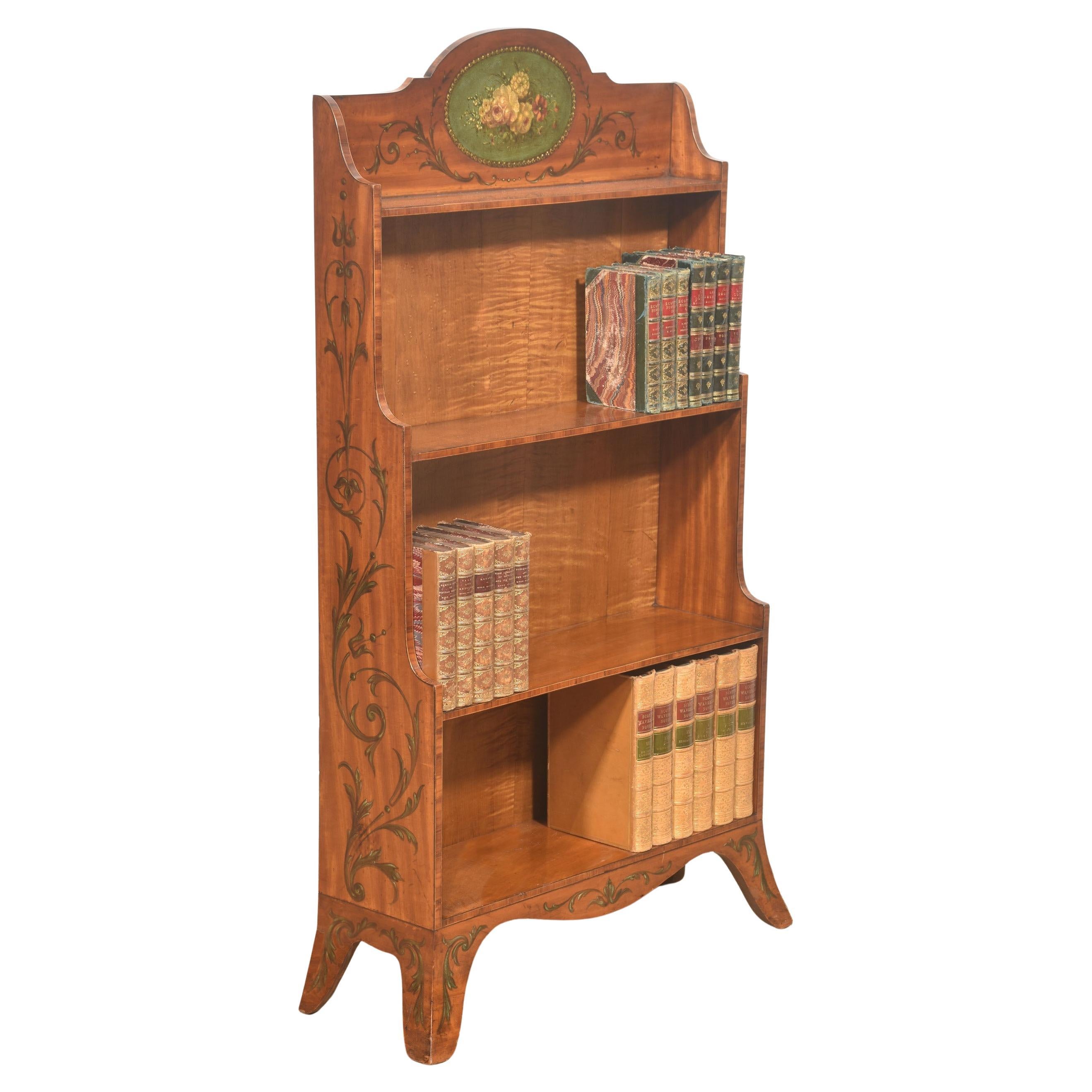 Bibliothèque ouverte en bois de satin Aesthetic Movement en vente