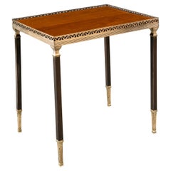 Antique Satinwood and Brass Occasional Table after Maison Jansen