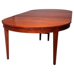 Vintage Satinwood Banded Mahogany Hepplewhite Style Banquet Table, circa 1930