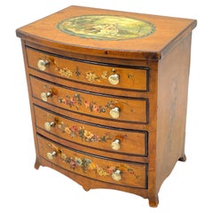 Satinwood Bowfronted Miniature Chest of Drawers