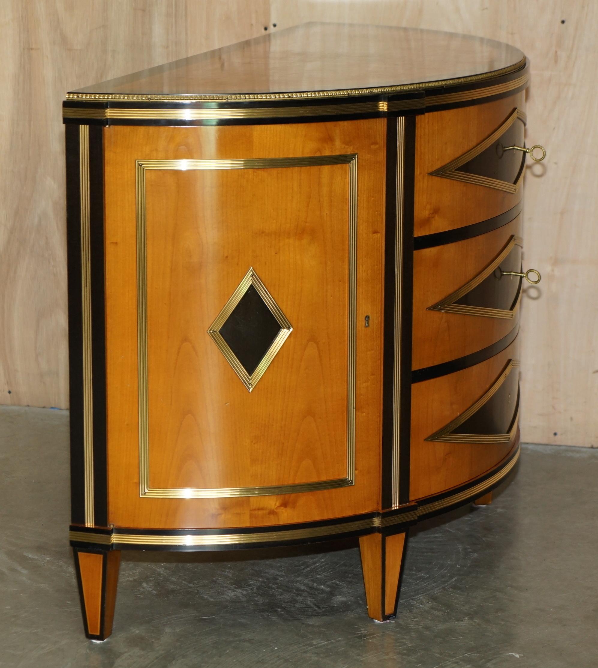 SATINHOLZ & MESSING COLOMBO MOBILI ITALIEN DEMI LUNE SiDEBOARD SCHRANKKOMPETENZ im Angebot 3