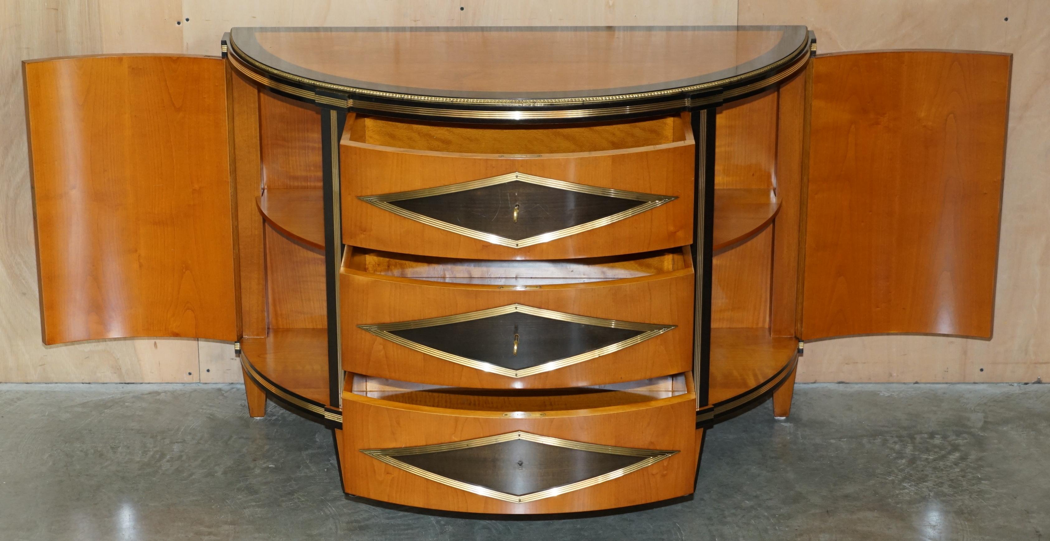 SATINHOLZ & MESSING COLOMBO MOBILI ITALIEN DEMI LUNE SiDEBOARD SCHRANKKOMPETENZ im Angebot 8
