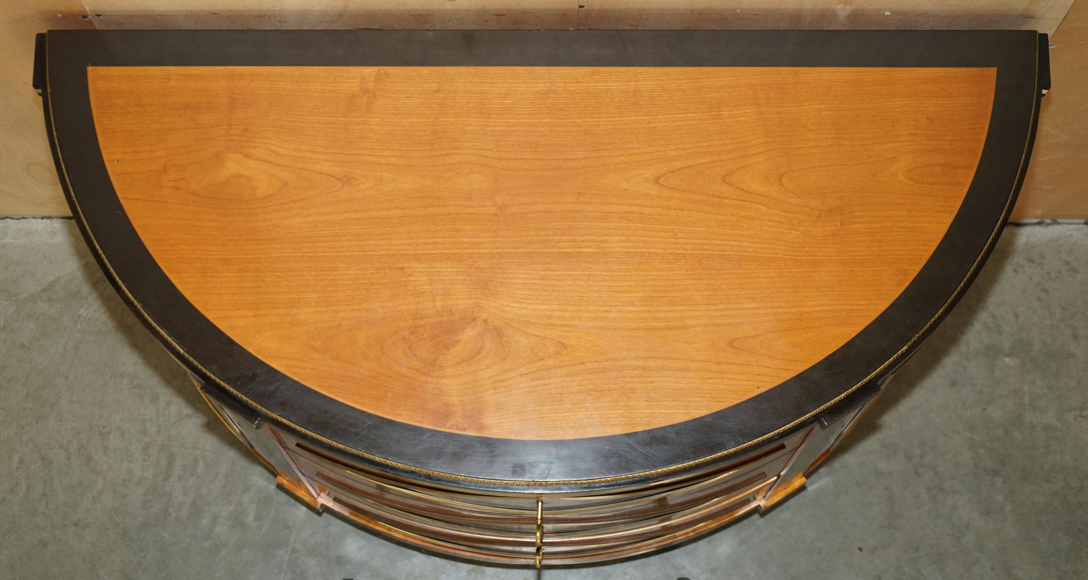 SATINHOLZ & MESSING COLOMBO MOBILI ITALIEN DEMI LUNE SiDEBOARD SCHRANKKOMPETENZ (Art déco) im Angebot