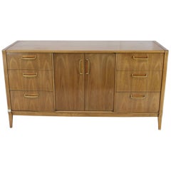 Satinwood Brass Pulls Dresser Credenza