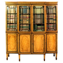Librería de madera satinada