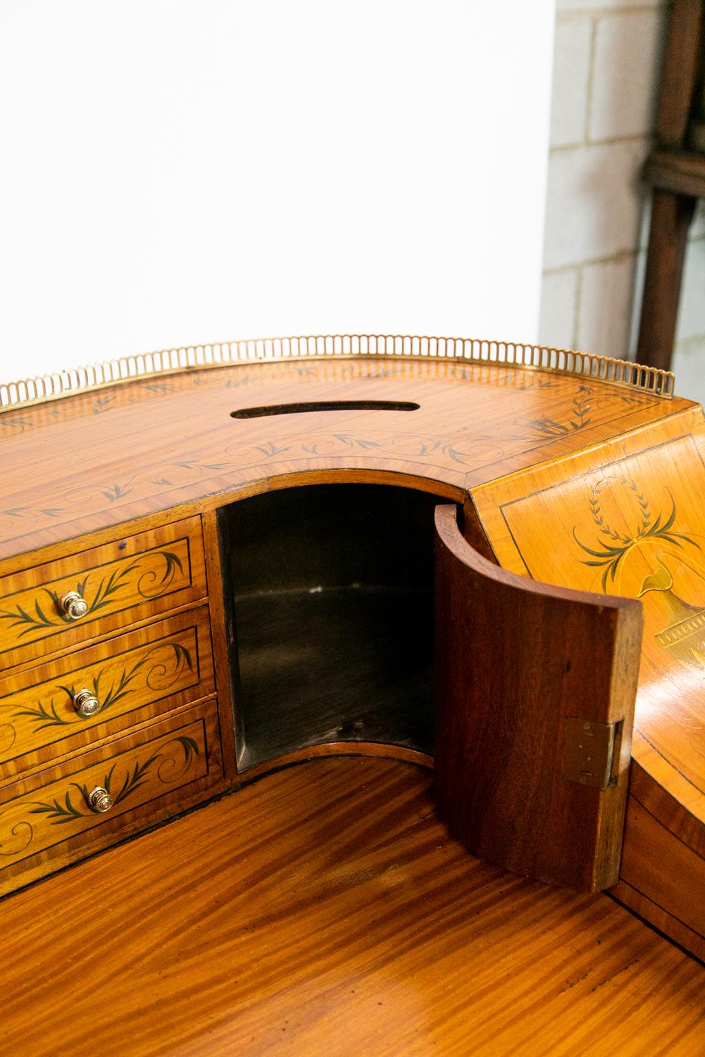 Late 20th Century Satinwood Carlton House Desk