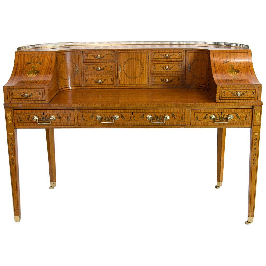 Satinwood Carlton House Desk