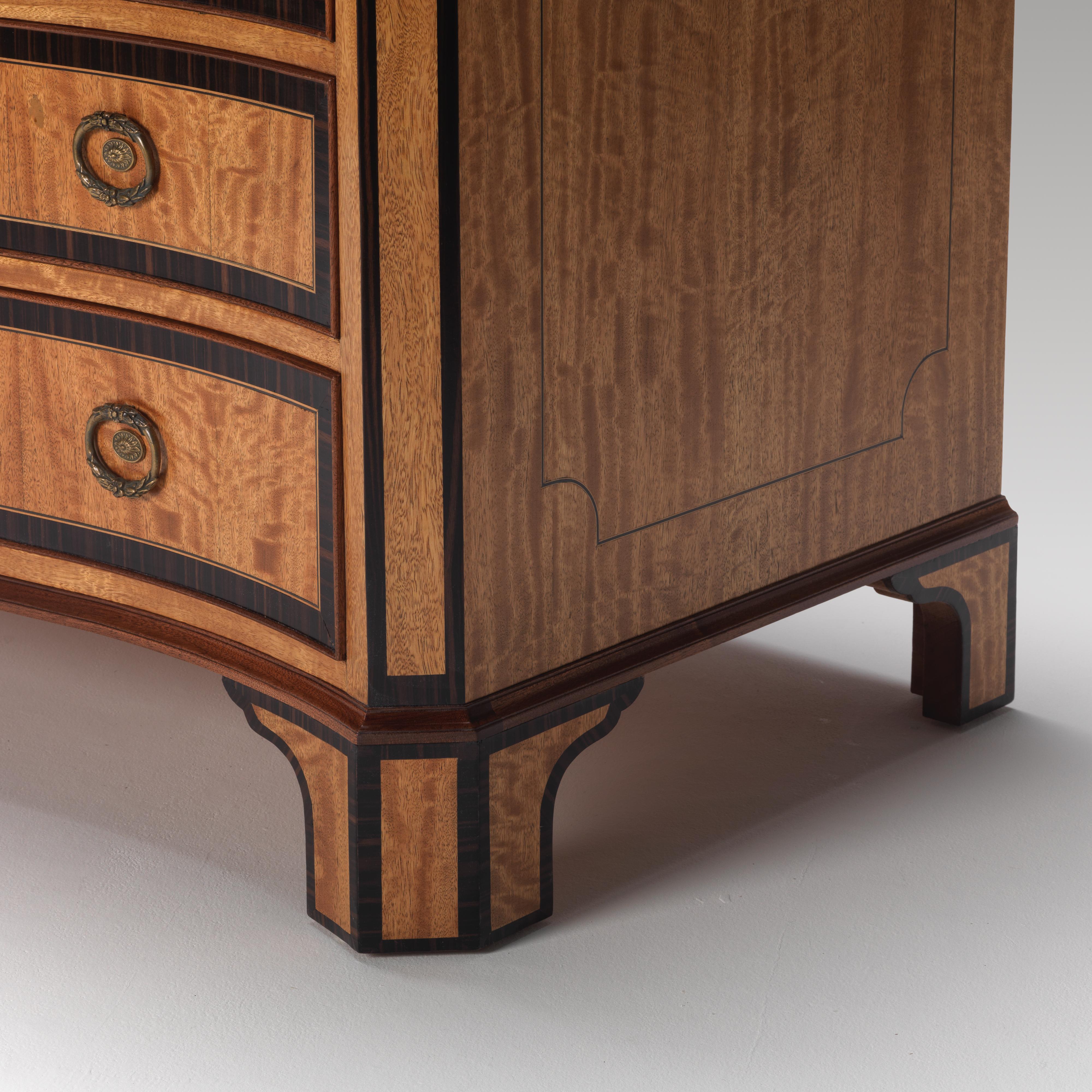 Sheraton Satinwood Commode Chest For Sale