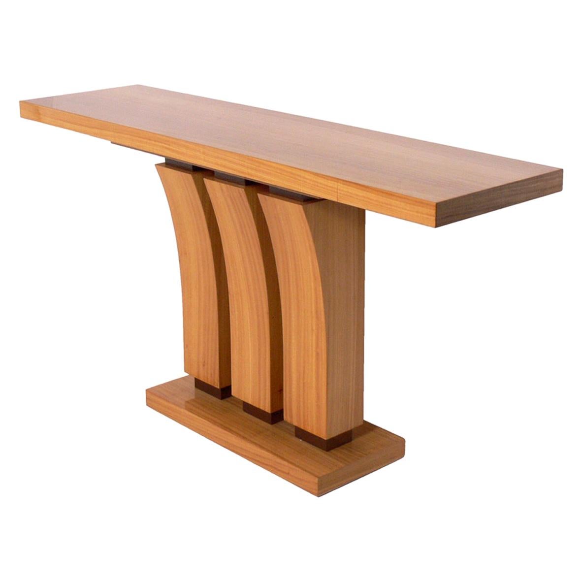 Satinwood Console Table, Pair Available