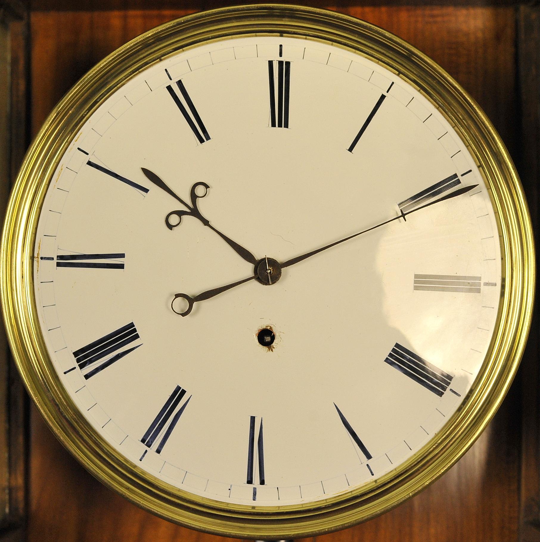 Austrian Satinwood Dachluhr Vienna Regulator Wall Clock For Sale