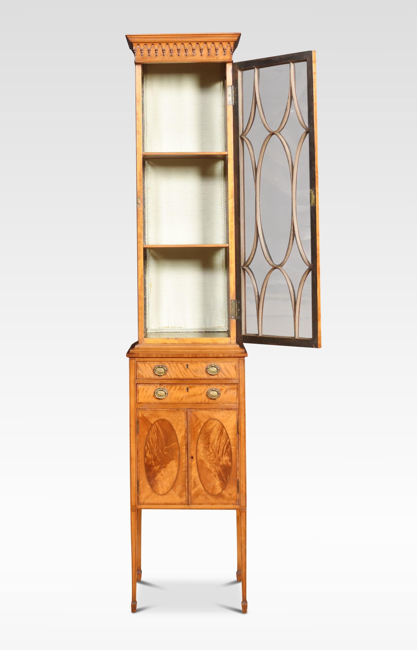 Satinwood Display Cabinet 1