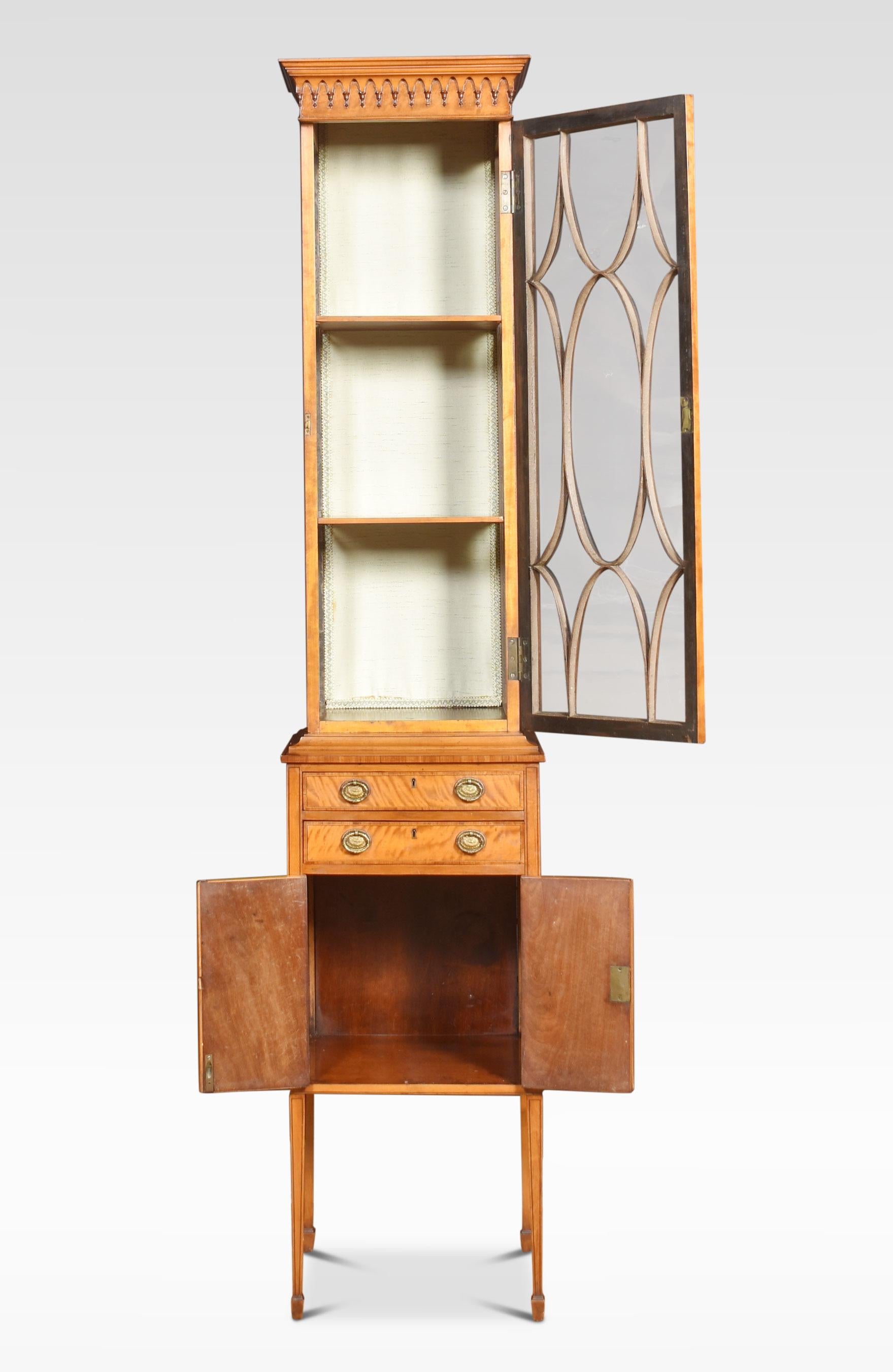 Satinwood Display Cabinet 2