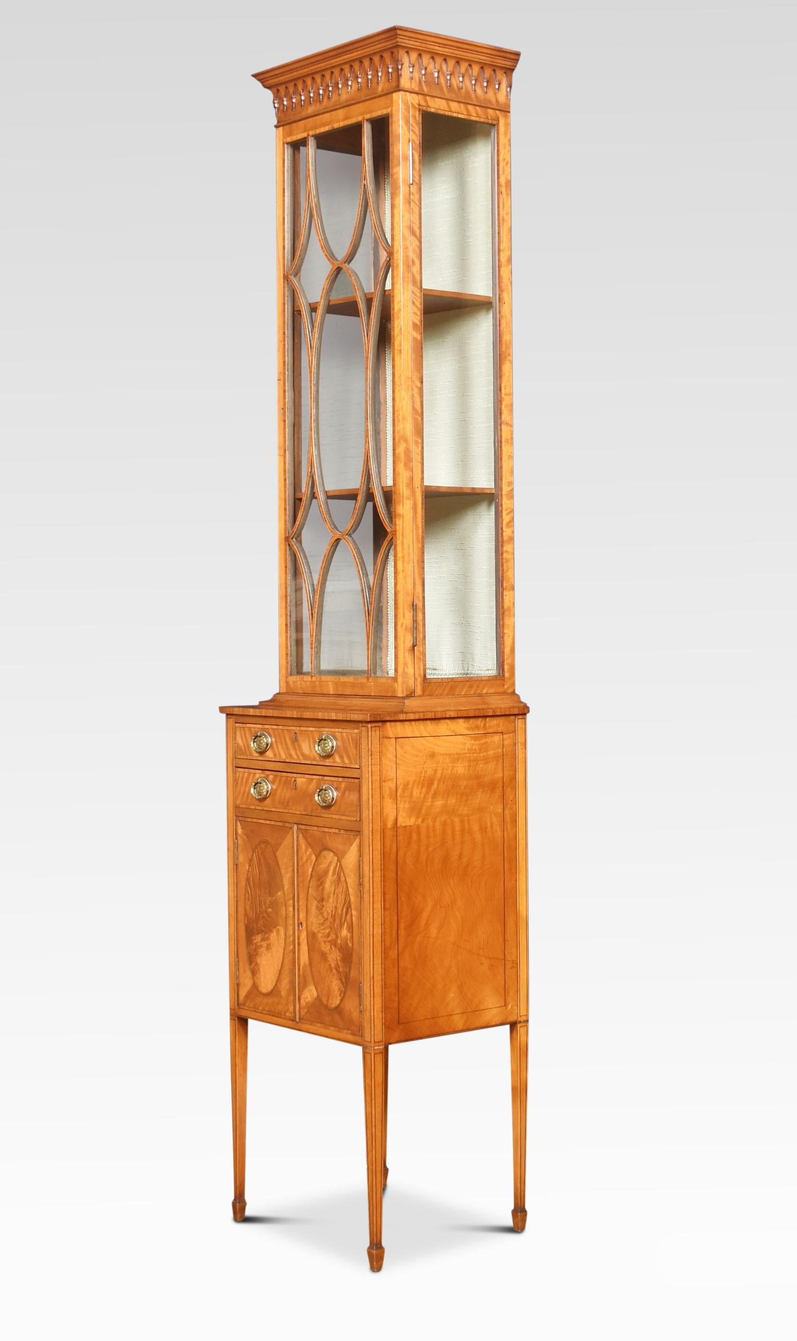 Satinwood Display Cabinet 3