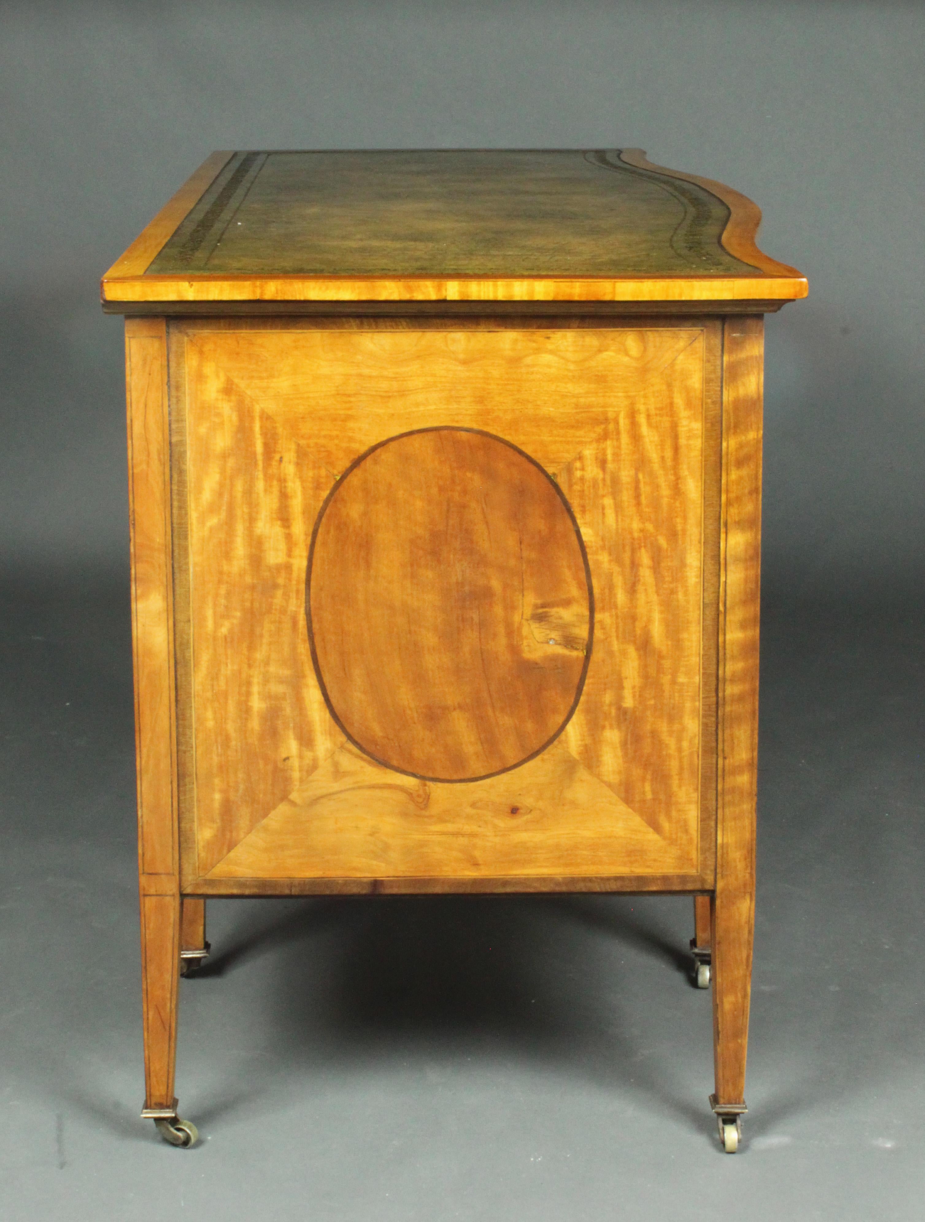 English Satinwood Dressing Table by Edwards & Roberts, Once Owned by Maureen Swanson