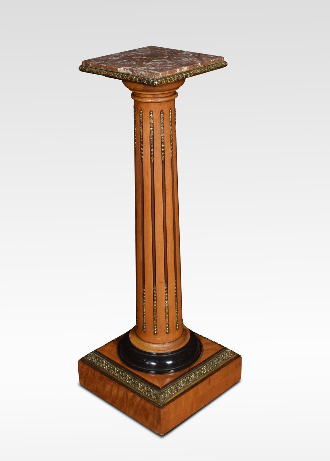 Satinwood Gilt Metal Mounted Torchiere In Good Condition In Cheshire, GB