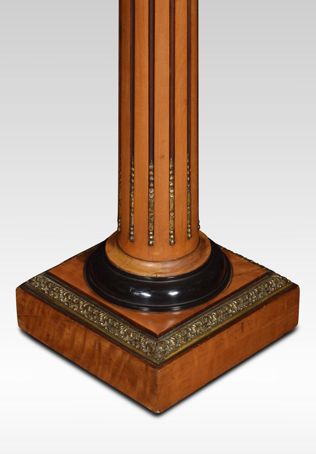 19th Century Satinwood Gilt Metal Mounted Torchiere
