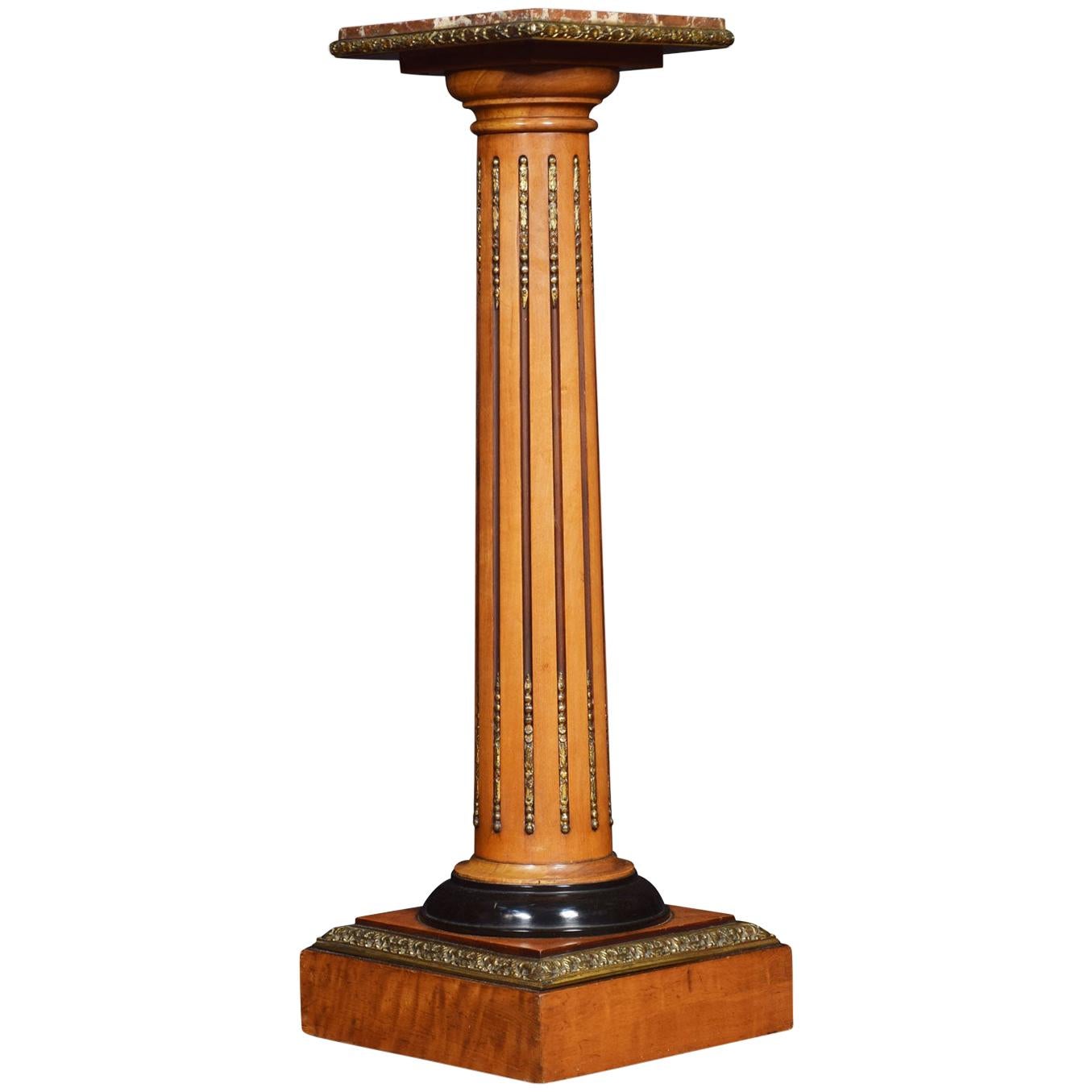 Satinwood Gilt Metal Mounted Torchiere