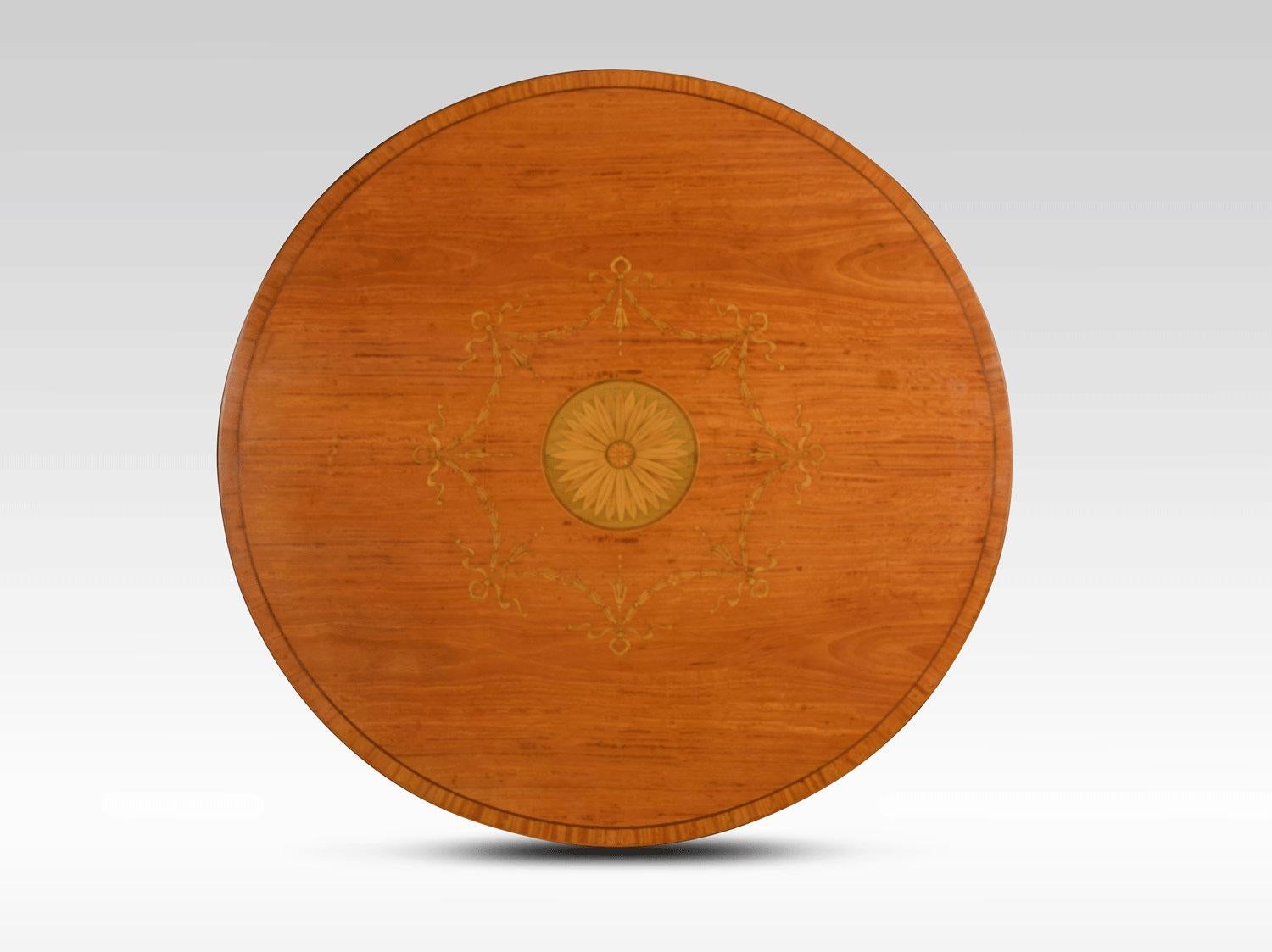 20th Century Satinwood Inlaid Centre Table For Sale