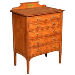 Satinwood Inlaid Music Chest