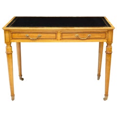 Satinwood Ladies Writing Table Made in Paris, France, 20th Century