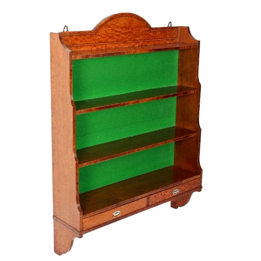 Satinwood & Mahogany Wall Shelves, 20th Century For Sale