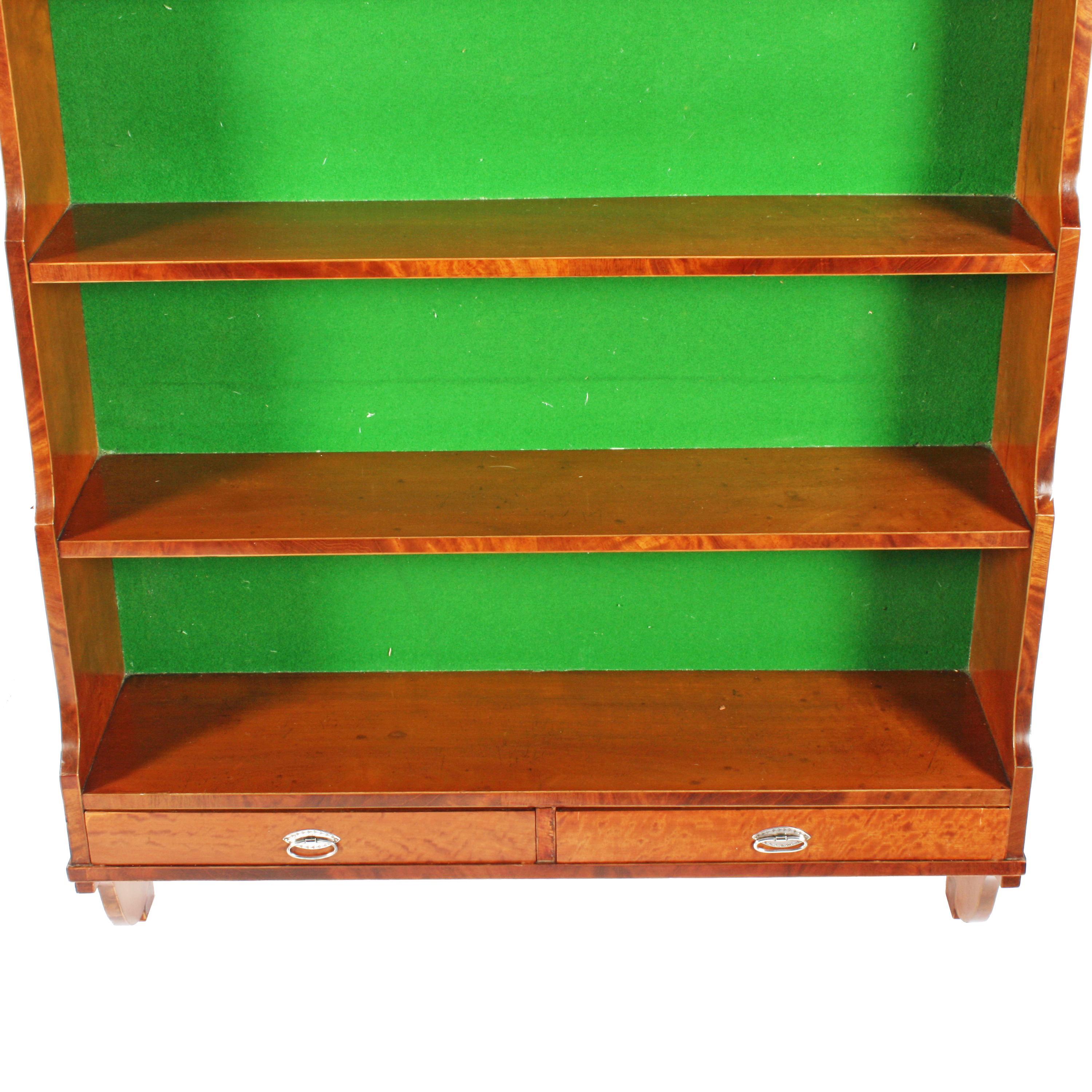 Satinwood and Mahogany Wall Shelves In Good Condition For Sale In Newcastle Upon Tyne, GB