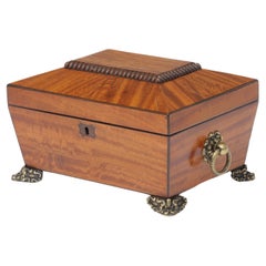 Satinwood Needlework or Jewellery Box