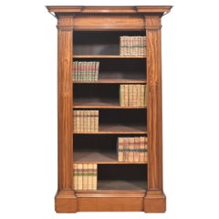 Satinwood open bookcase
