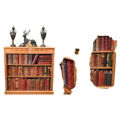 Offenes Bücherregal aus Satinholz - Regency Bücherregale Sheraton Intarsien Bespoke