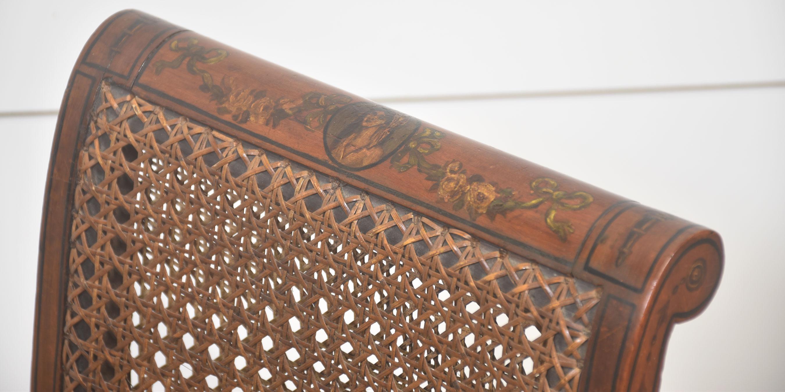 Citronnier Tabouret en bois satiné peint en vente