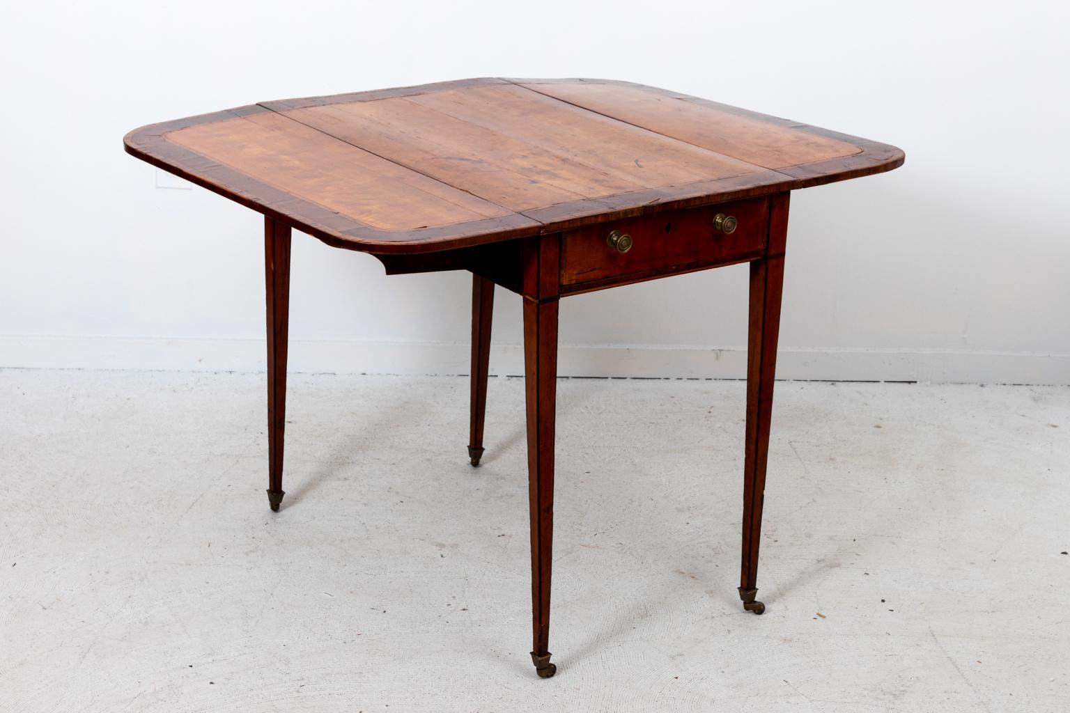 George III Satinwood Pembroke Table For Sale