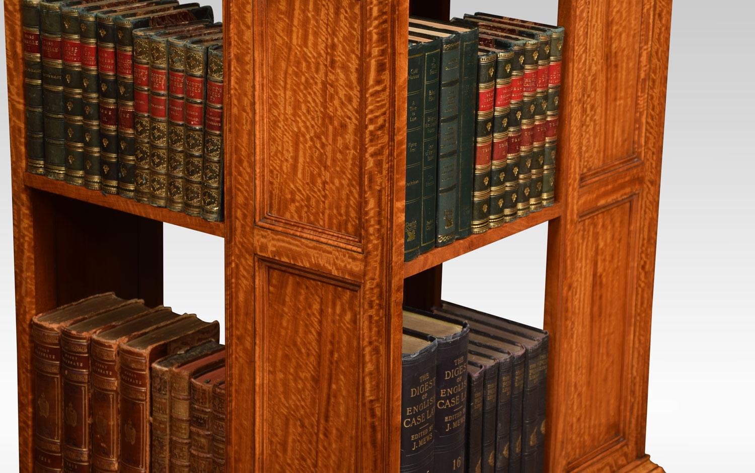 19th Century Satinwood Revolving Bookcase