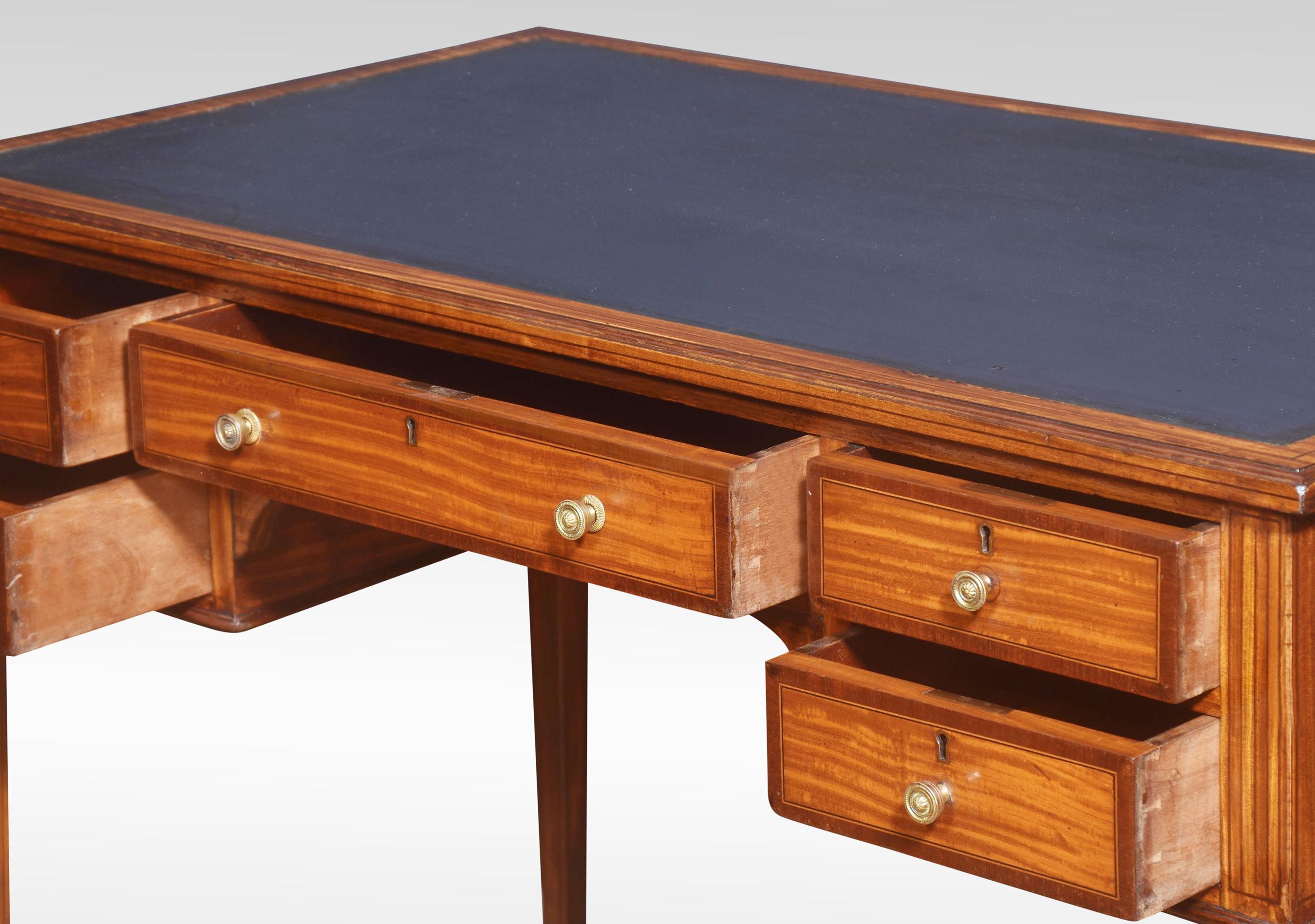 Satinwood writing table For Sale 1