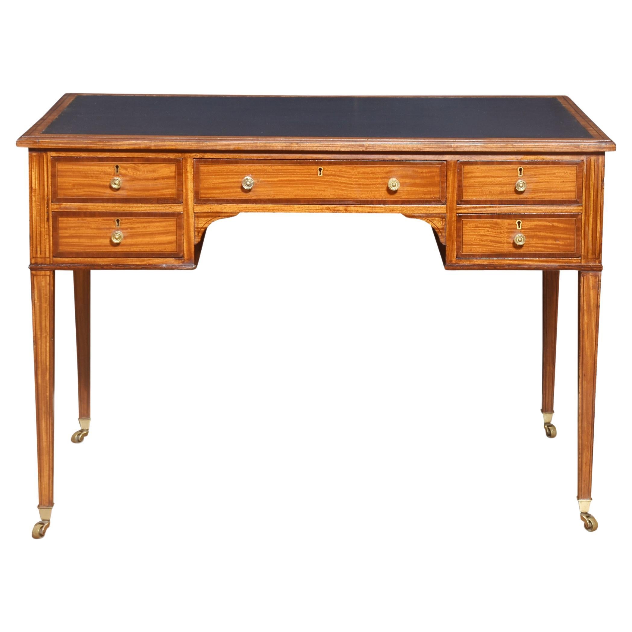 Satinwood writing table For Sale