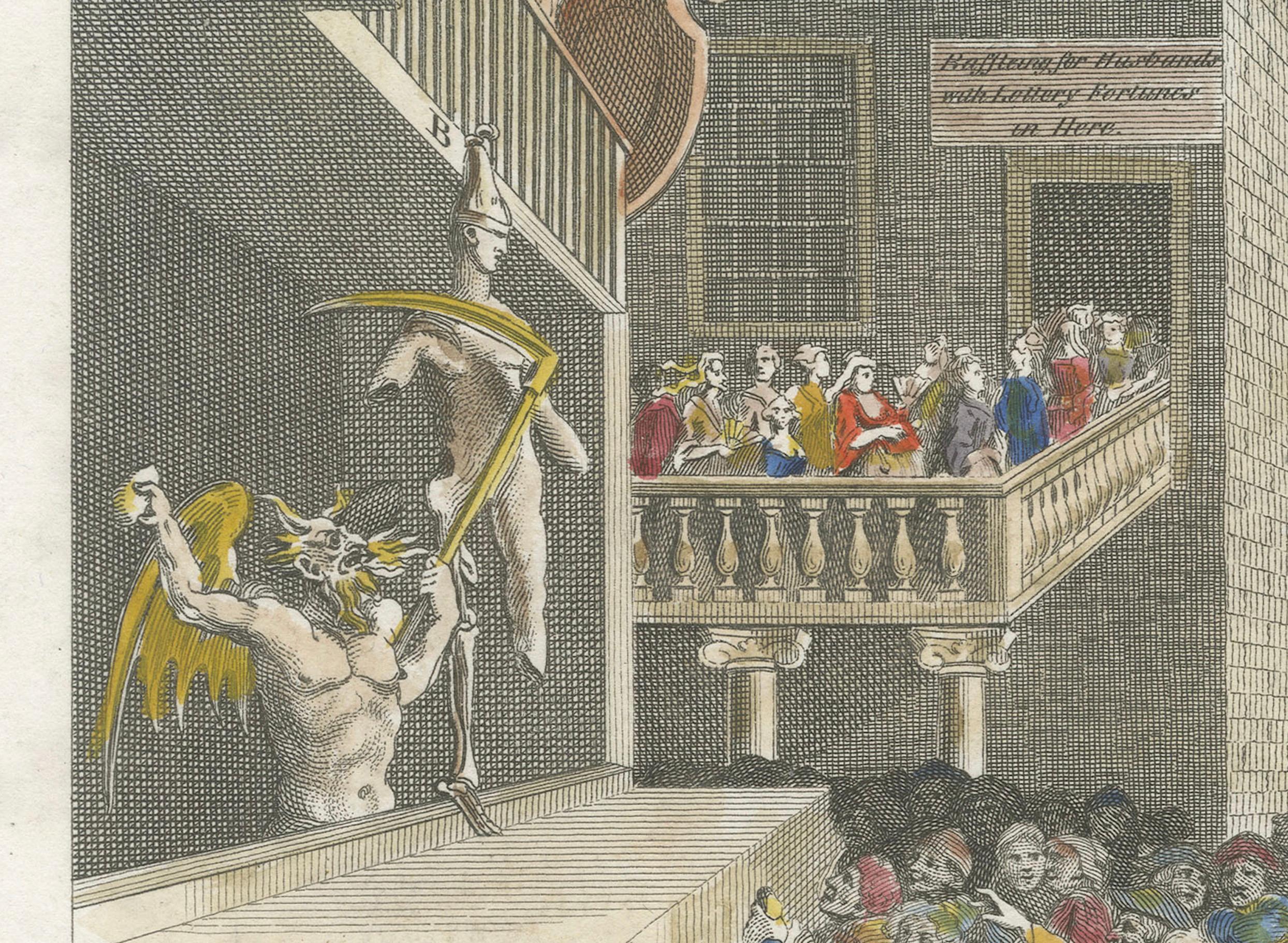 Début du XIXe siècle Satire sur la bulle des mers du Sud et la société britannique par William Hogarth, 1800 en vente
